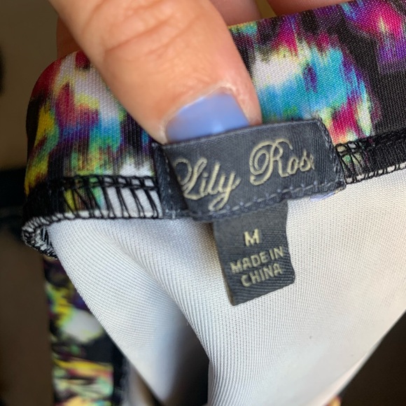 Summer Flare/Skater Skirt Blurry Floral Pattern - Picture 3 of 5